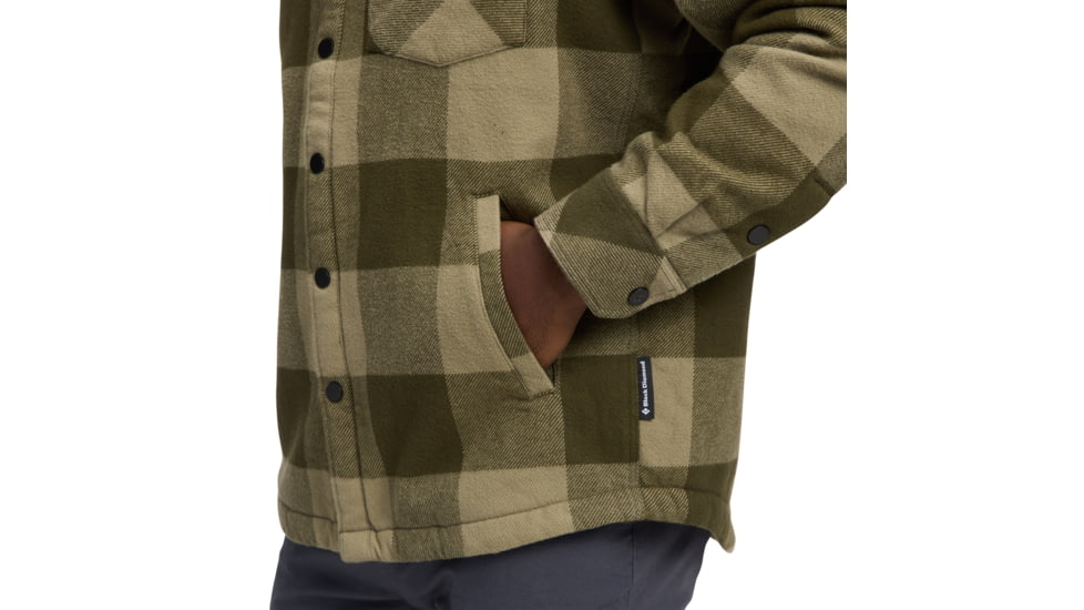 Black Diamond Project Heavy Flannel - Mens, Dark Moss/Pine Smoke, Medium, AP7440659722MED1