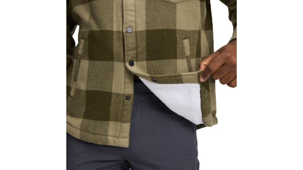 Black Diamond Project Heavy Flannel - Mens, Dark Moss/Pine Smoke, Medium, AP7440659722MED1