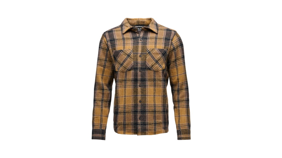 Black Diamond Project Heavy Flannel - Mens, Flax/Black Plaid, Medium, AP7440649630MED1