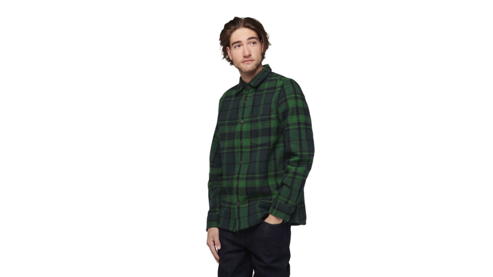 Black Diamond Project Heavy Flannel - Men's, Palm Green/Anthracite Plaid, Medium, AP7440649548MED1