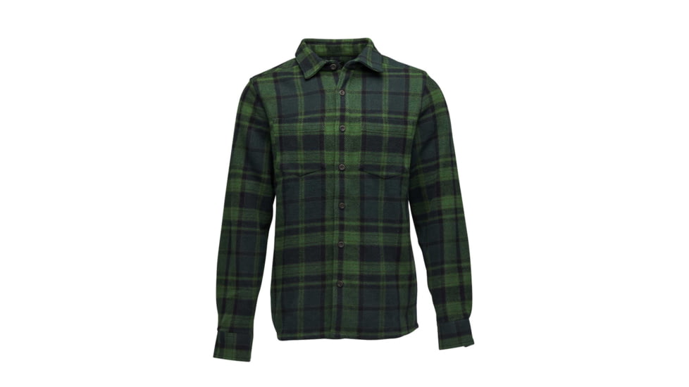 Black Diamond Project Heavy Flannel - Mens, Palm Green/Anthracite Plaid, Medium, AP7440649548MED1