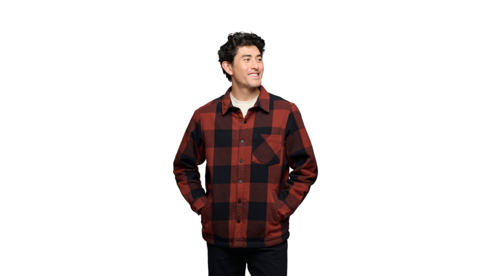 Black Diamond Project Lined Flannel - Mens, Iron Red/Black, Large, AP7440659633LRG1