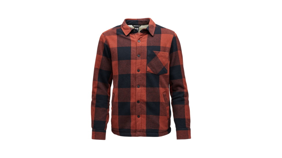 Black Diamond Project Lined Flannel - Mens, Iron Red/Black, Large, AP7440659633LRG1