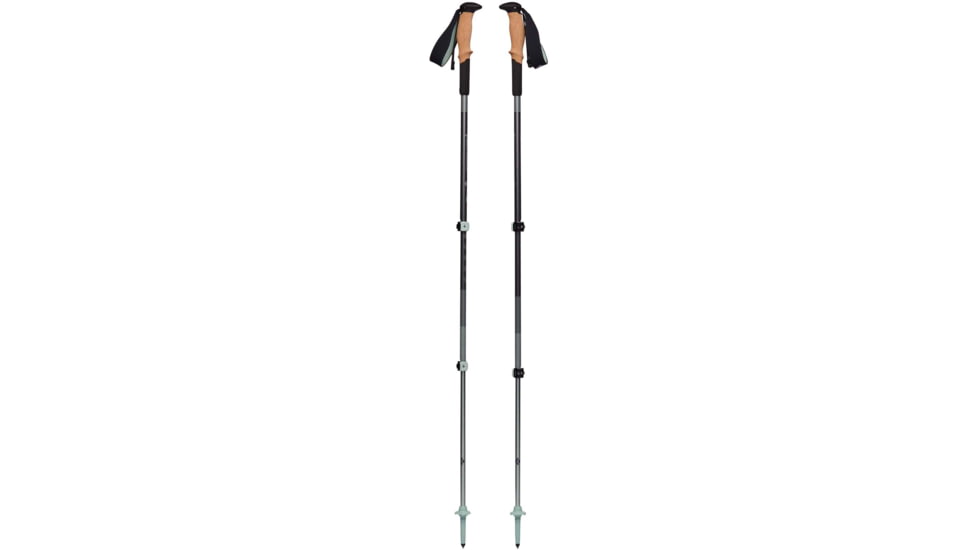 Black Diamond Pursuit Shock Trekking Poles, Steel Grey/Foam Green, Small Medium, BD1100689481S-M1