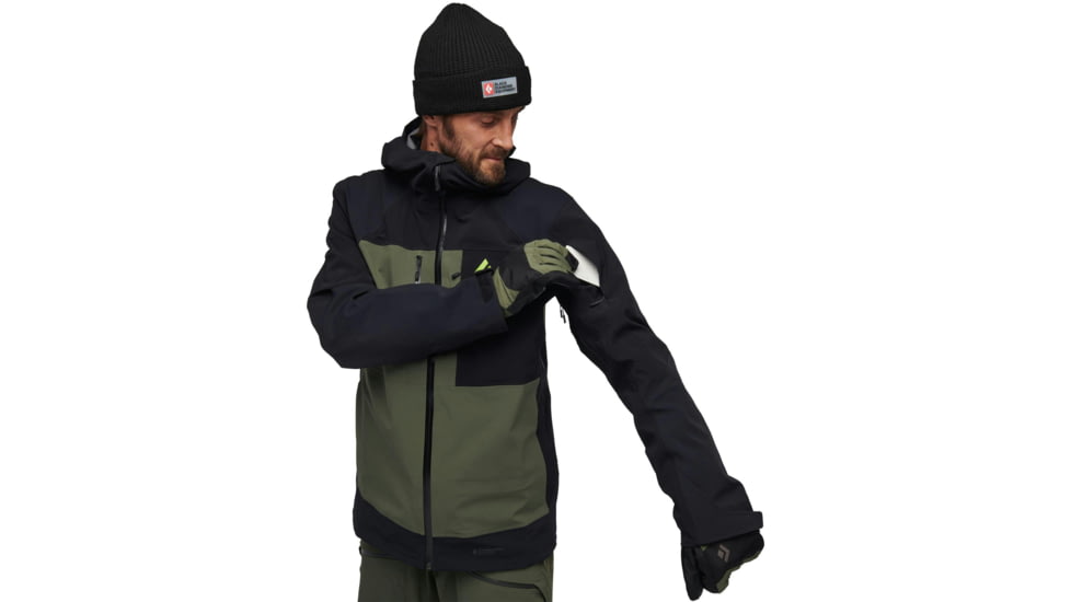 Black Diamond Recon Stretch Pro Shell - Men's, Black/Tundra, Extra Large, AP7450189367XLG1
