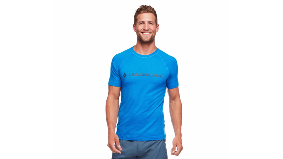 Black Diamond Rhythm Tee - Mens, Ultra Blue/LRR logo, Extra Large, AP7522409239XLG1