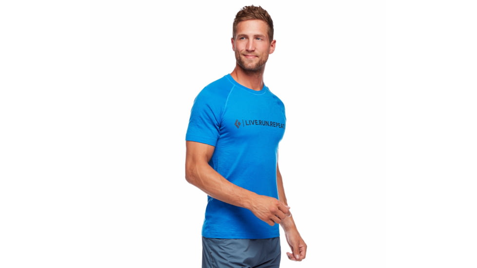 Black Diamond Rhythm Tee - Mens, Ultra Blue/LRR logo, Extra Large, AP7522409239XLG1