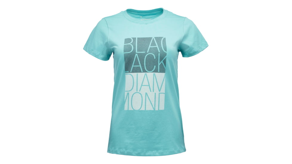 Black Diamond Short Sleeve Block Tee - Womens, Alpine Lake, Extra Small, APEDX03000XSM1