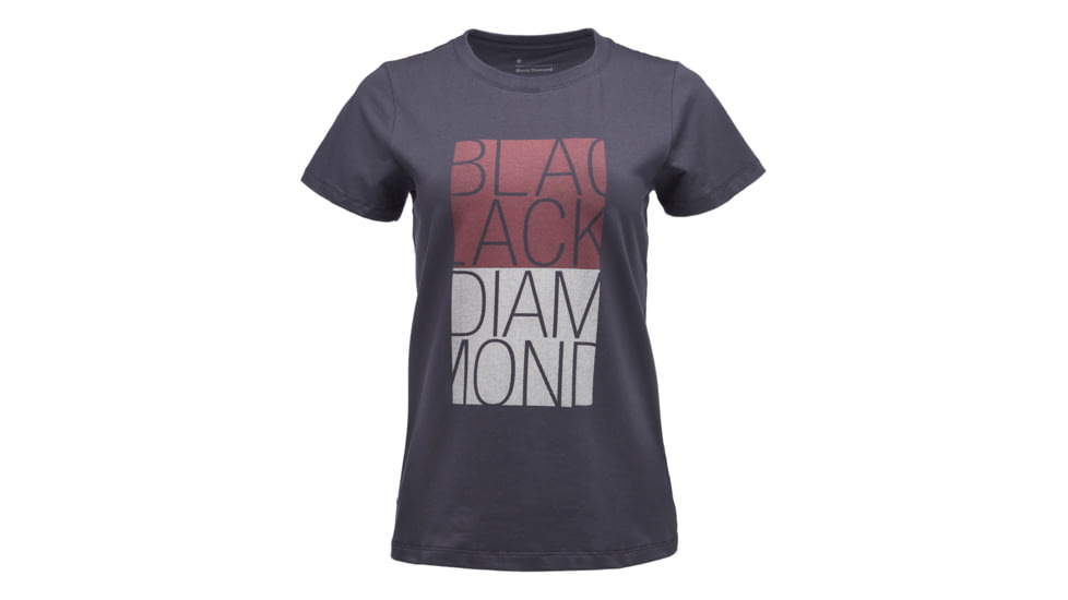 Black Diamond Short Sleeve Block Tee - Womens, Carbon, Extra Small, APEDX00003XSM1