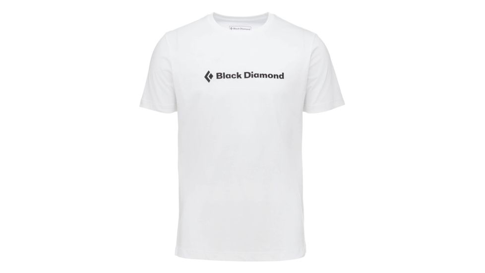 Black Diamond Short Sleeve Brand Tee, White, Extra Large, APJ0M6100XLG1