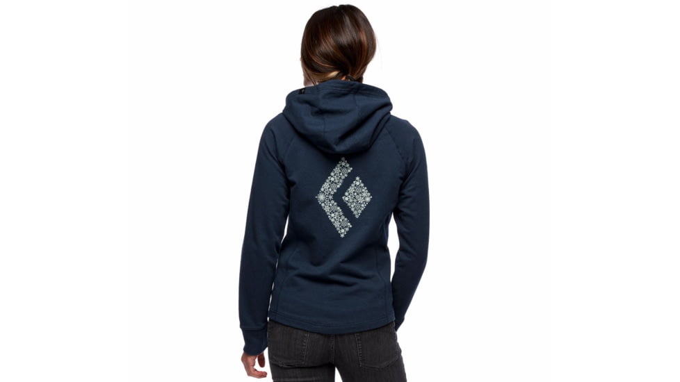 Black Diamond Snow Diamond Full Zip Hoody - Womens, Eclipse Heather, Large, AP7301065009LRG1