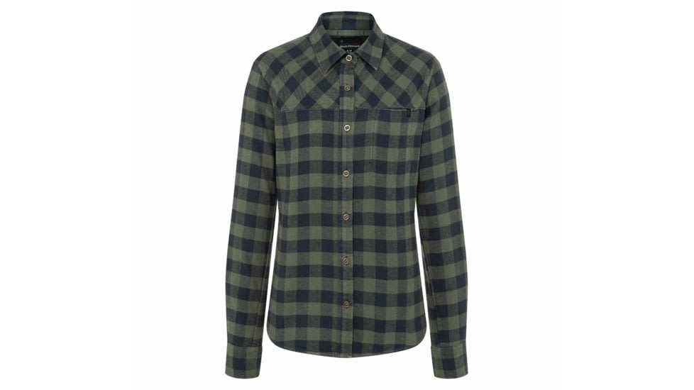 Black Diamond Spotter LS Flannel Shirt - Womens, Tundra/Carbon Plaid, Extra Large, AP7530409240XLG1