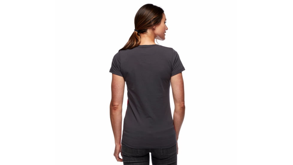 Black Diamond SS Campus Tee - Womens, Vermillion/Carbon/Ink Blue, Small, AP7300639232SML1