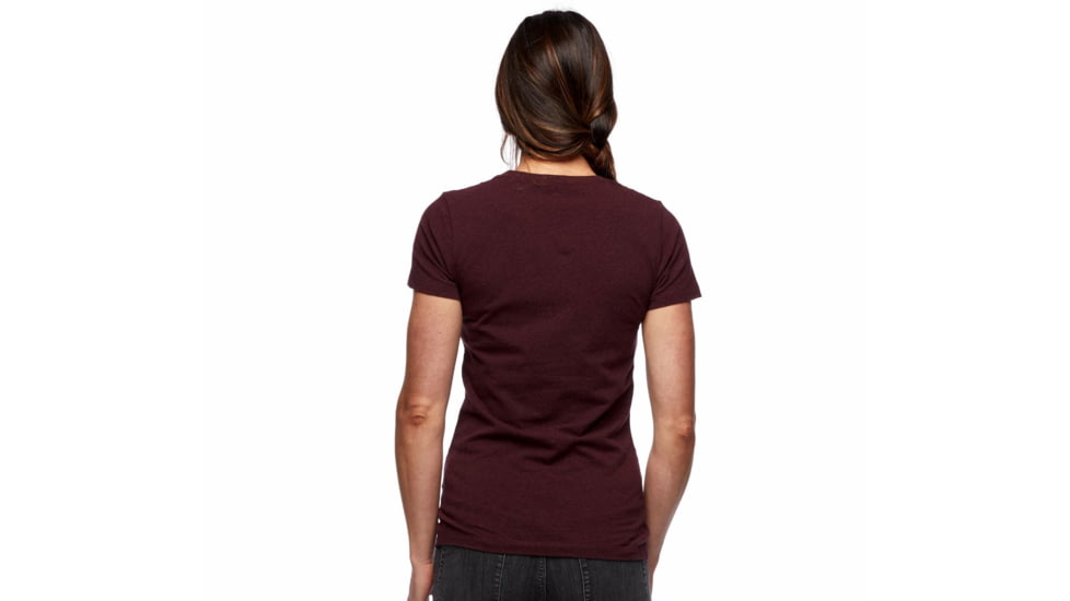 Black Diamond SS Chalked Up Tee - Womens, Bordeaux Heather, Extra Small, AP7300526022XSM1