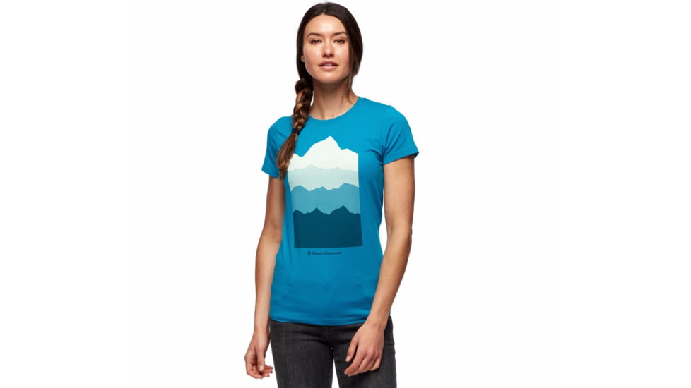 Black Diamond SS Vista Tee - Womens, Azul, Small, AP7300494004SML1