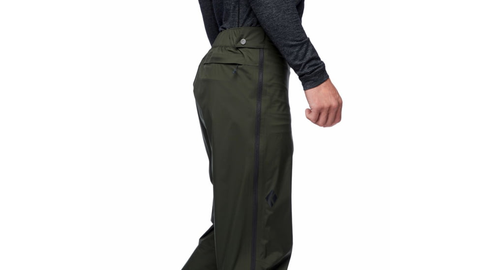 Black Diamond Stormline Str Fl Zp Rn Pants - Mens, Cypress, Large, APZ9LC3021LRG1