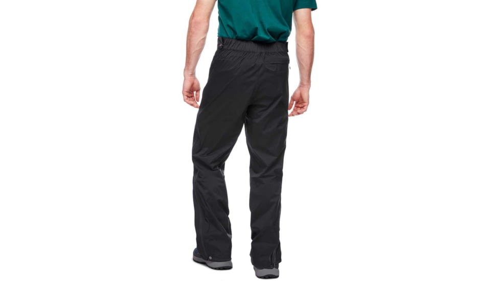 Black Diamond Stormline Stretch Full Zip Rain Pants - Mens, Black, Extra Small, Long, APZ9LC0002XSL1