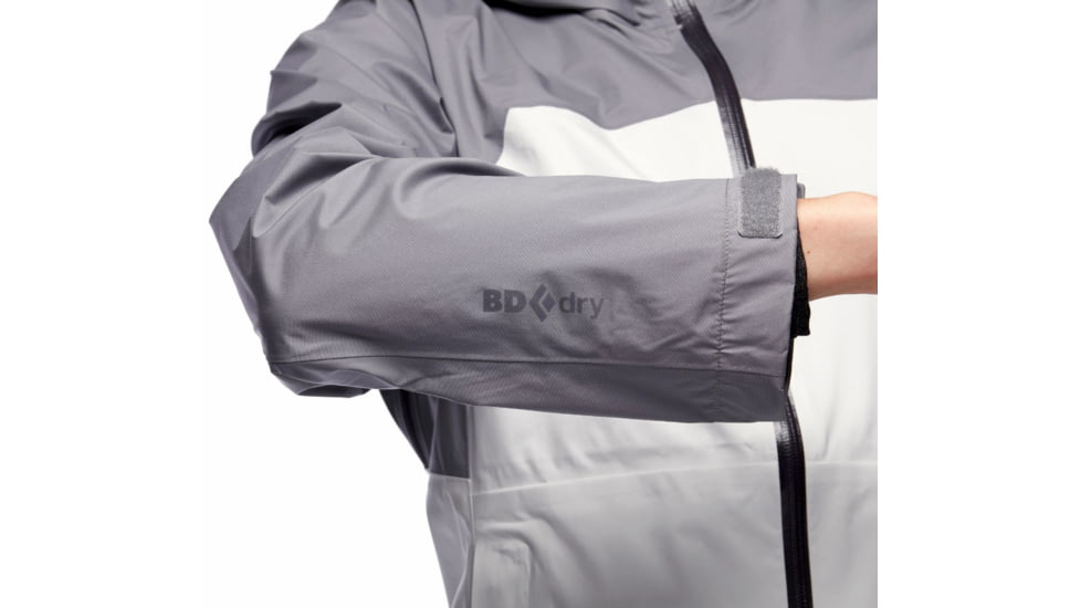 Black Diamond Stormline Stretch Rain Shell - Womens, Aluminum/Ash, Small, APM6979197SML1