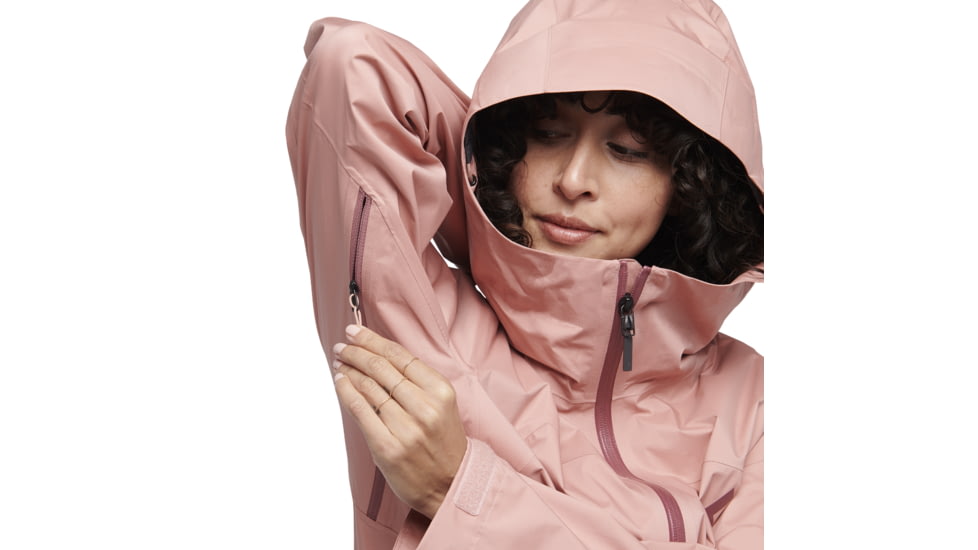 Black Diamond StormLine Stretch Rain Shell - Womens, Chalk Pink, Extra Small, APM6976045XSM1