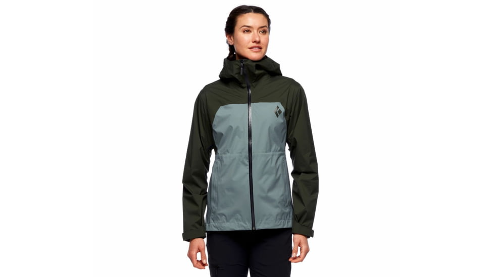 Black Diamond Stormline Stretch Rain Shell - Womens, Cypress/Storm Blue, Extra Small, APM6979159XSM1