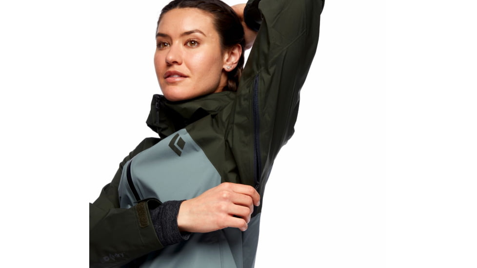 Black Diamond Stormline Stretch Rain Shell - Womens, Cypress/Storm Blue, Extra Small, APM6979159XSM1