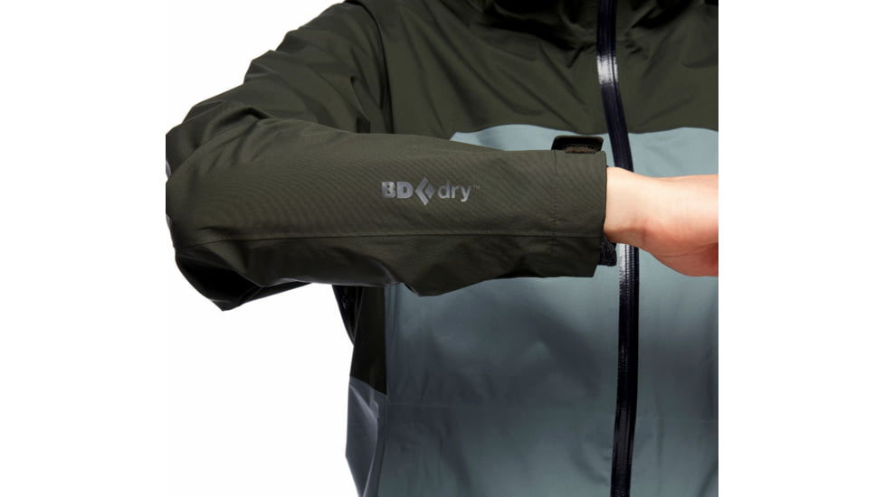 Black Diamond Stormline Stretch Rain Shell - Womens, Cypress/Storm Blue, Extra Small, APM6979159XSM1