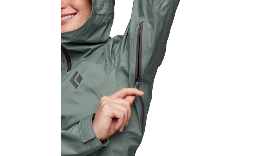 Black Diamond StormLine Stretch Rain Shell - Womens, Laurel Green, Large, APM6973053LRG1