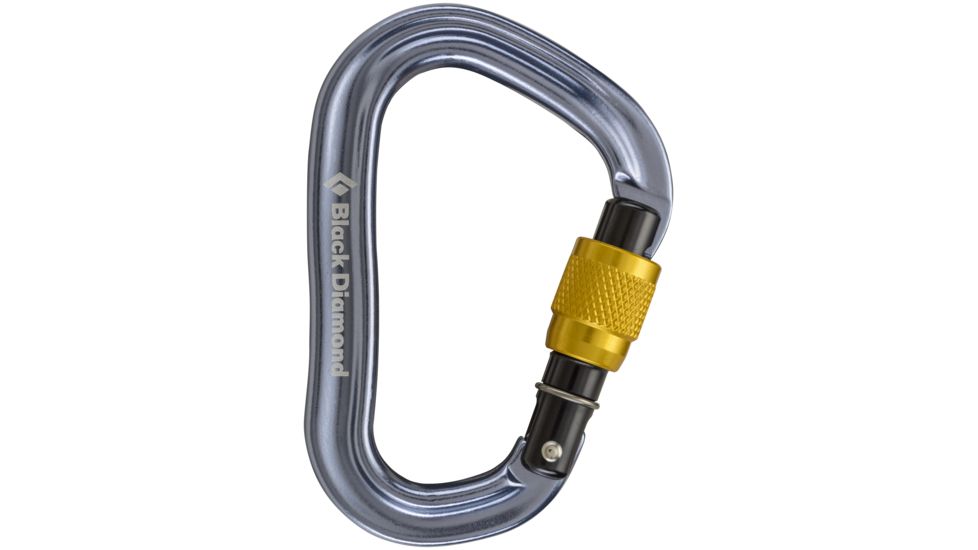 VaporLock Screwgate Carabiner-Dark Gray/Yellow