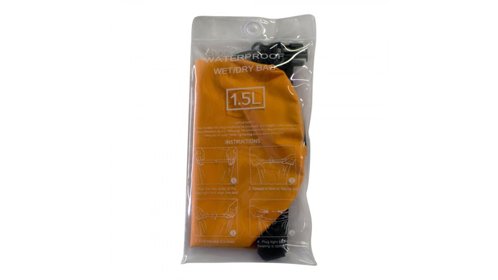Black Pine Sports Dry Sack, 1.5L, Orange, Large, 50009