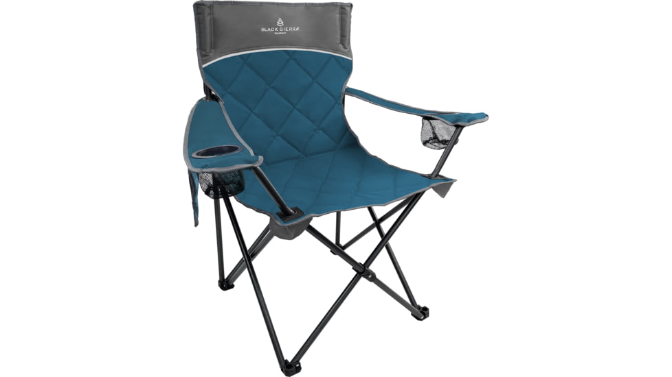 BLACK SIERRA EQUIPMENT Padded Quilted Chair , Blue, PQACH2-006-BLU-BSE