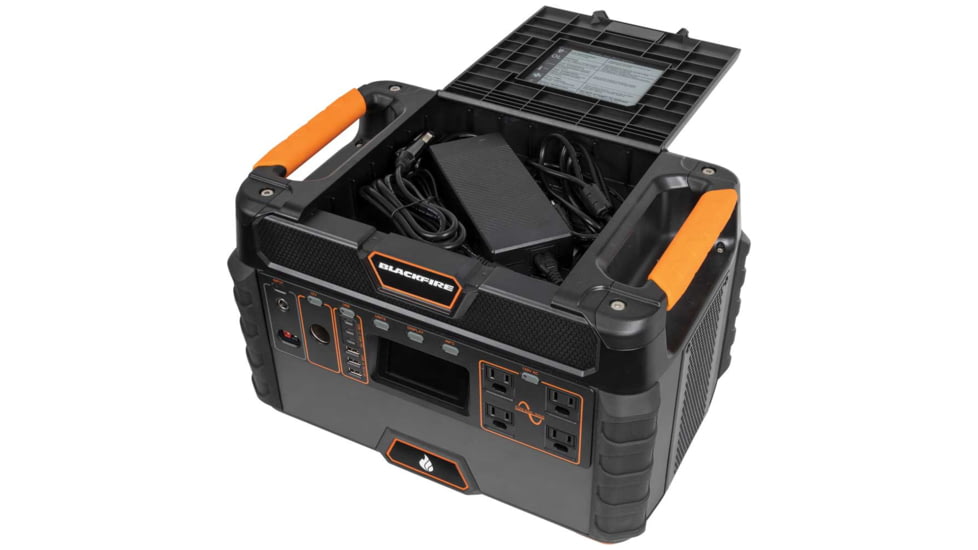Blackfire-Klein Outdoors Portable Power Station 1500W, Black/Orange, PAC1000