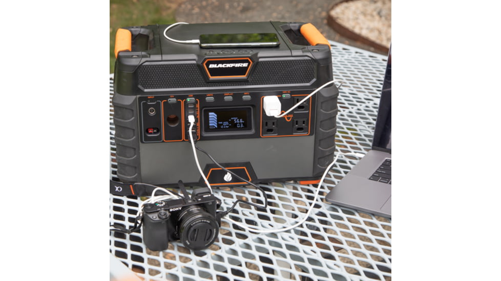 Blackfire-Klein Outdoors Portable Power Station 1500W, Black/Orange, PAC1000