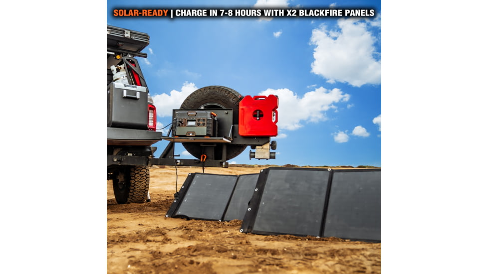 Blackfire-Klein Outdoors Portable Power Station 1500W, Black/Orange, PAC1000