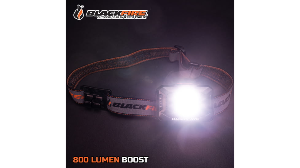 Blackfire-Klein Outdoors Rechargeable LED Headlamp, 2-Color, 800 Lumens, Black, BBM6414