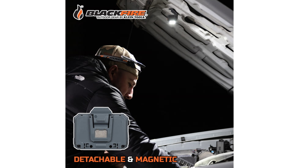 Blackfire-Klein Outdoors Rechargeable LED Headlamp, 2-Color, 800 Lumens, Black, BBM6414