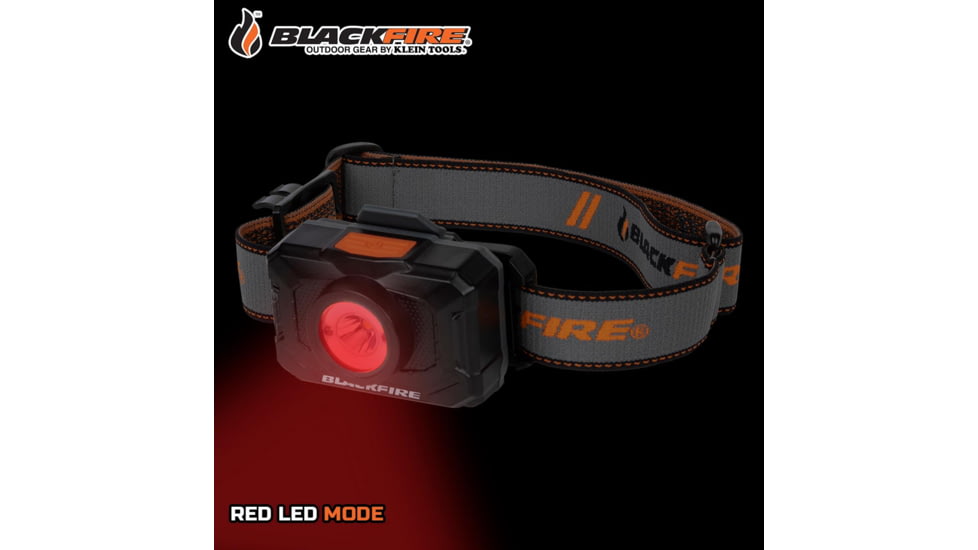 Blackfire-Klein Outdoors Rechargeable LED Headlamp, 2-Color, 800 Lumens, Black, BBM6414