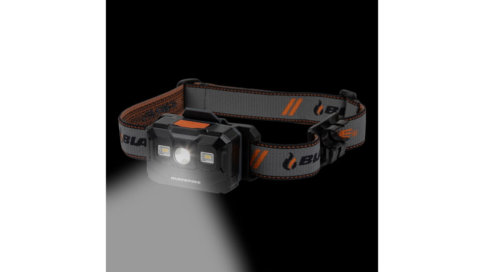 Blackfire-Klein Outdoors Rechargeable LED Headlamp, White, 300 Lumens, Black, BBM6062