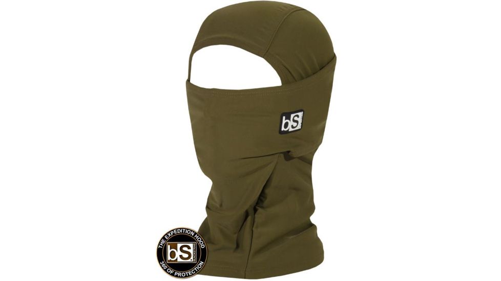 BlackStrap The Expedition Hood Balaclava, Solid Olive Green, One Size, BS-EXPH-S-OLIVE