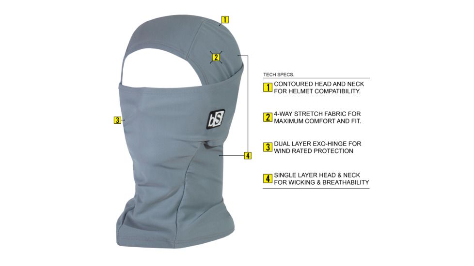 BlackStrap The Hood Balaclava Facemask, Snowflakes White and Black, One Size, BS-H-P-SNOWFLAKES