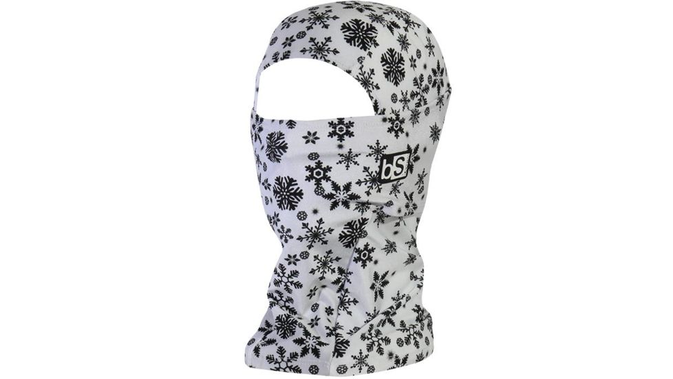 BlackStrap The Hood Balaclava Facemask, Snowflakes White and Black, One Size, BS-H-P-SNOWFLAKES