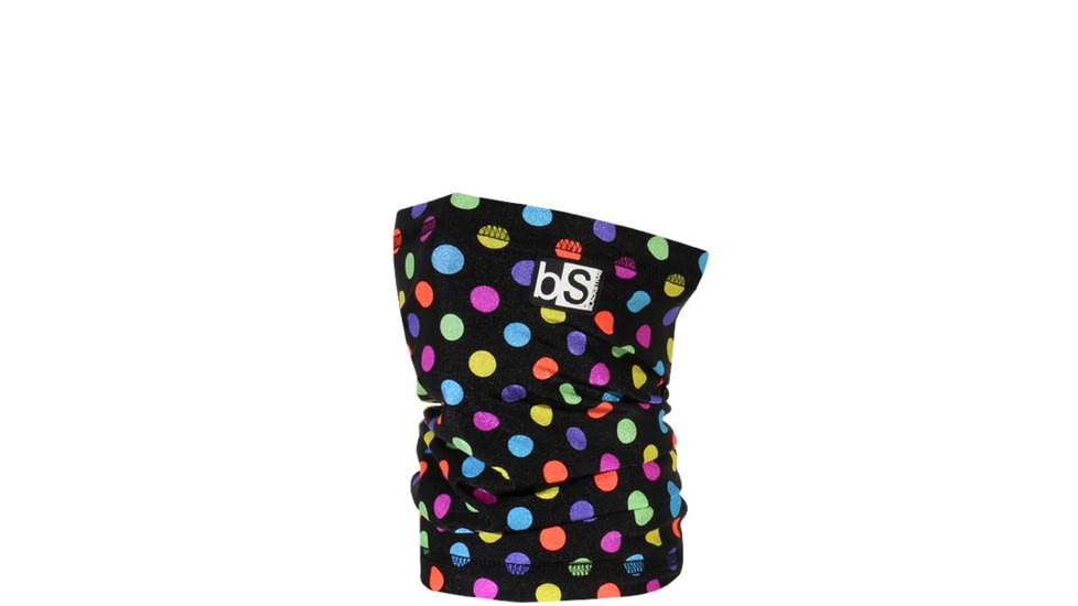 BlackStrap The Kids Dual Layer Tube Facemask, Polka Dots Rainbow, One Size, BS-KT-P-POLKADOTS