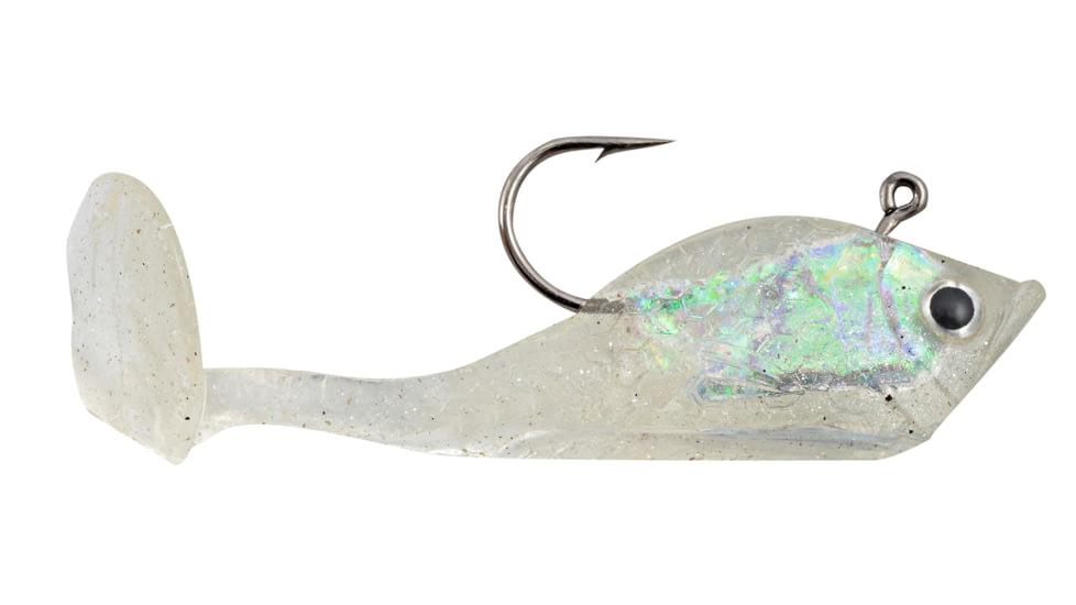 Blaze Fishing Gear Rigged Shad Shad, 5, 2in, Pearl/White, RSB2-PWS
