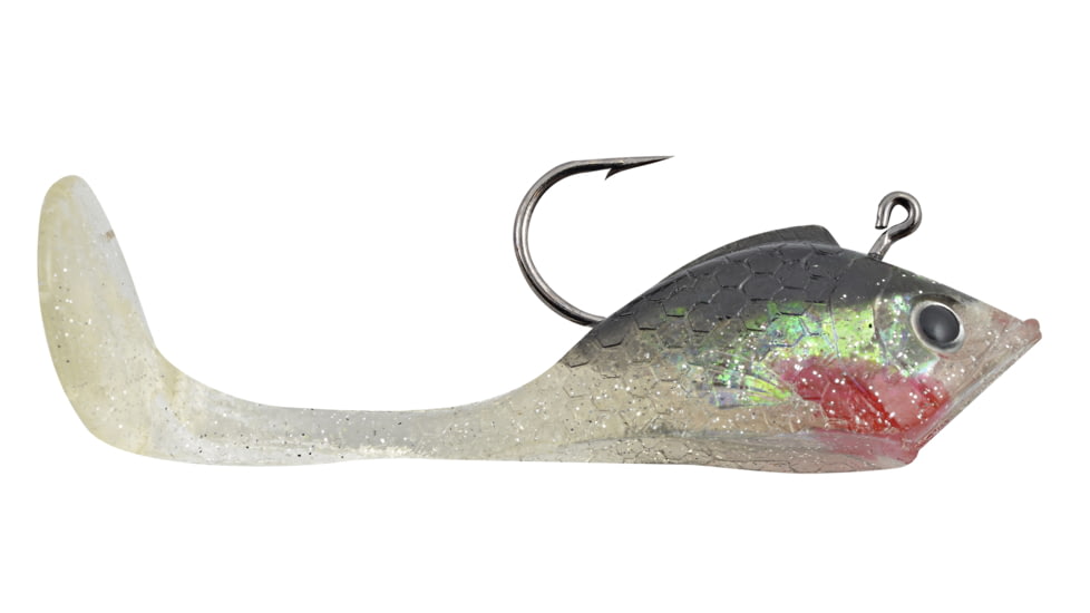 Blaze Fishing Gear Rigged Shad Shad, 5, 3in, Pearl/Black, RSB3-PBB