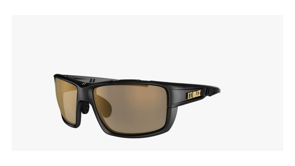 Bliz Ozon Tracker Sunglasses-Black-Brown/Gold Mirror Polarized