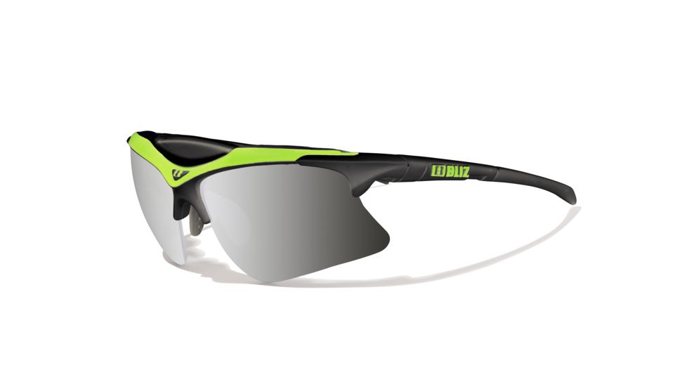 Bliz Pace Sunglasses-Black/Lime-Smoke/Silver Mirror
