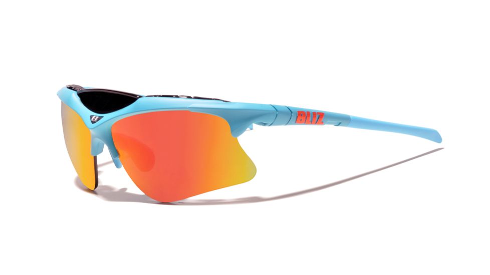 Bliz Pace Sunglasses-Matte Blue-Smoke/Red Multi