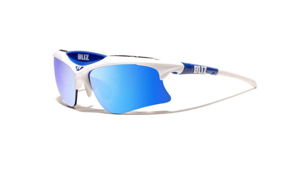 Bliz Pace Sunglasses-White/Blue-Smoke/Blue Multi