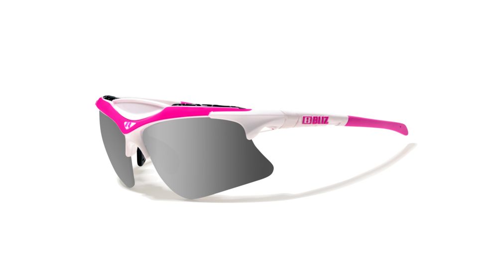 Bliz Pace Sunglasses-White/Pink-Smoke/Silver Mirror