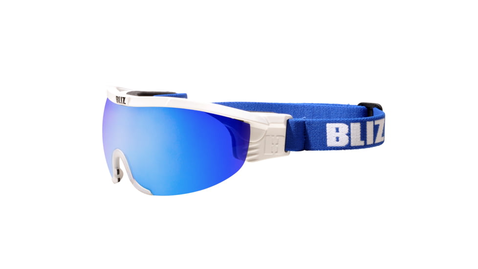 Bliz Pro-Flip Small Face Eyewear-White-Smoke/Blue Multi