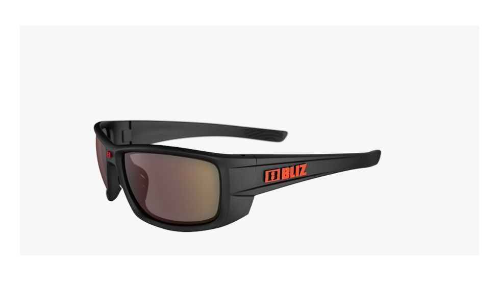 Bliz Rider Sunglasses-Black Rubber-Smoke/Red Multi